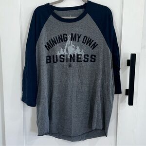 Disney Parks Big Thunder Mountain "Mining My Own Business" Baseball Tee XXL